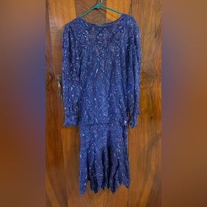 Royal blue Swee Lo beaded evening dress.  Size M